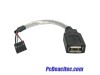 Cable de 15cm Adaptador Extensor USB 2.0 a IDC 4 pines - Conector a Placa Madre - Hembra a Hembra