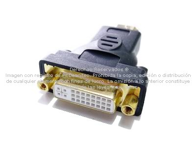 Adaptador DVI-HDMI Conector Dual Cable Bidireccional Negro Macho