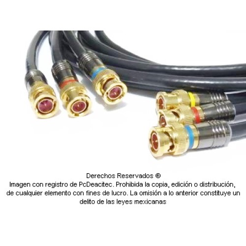 Cable Digital BNC de 3 m 3 vías 75 Ohm