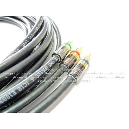 Cable Digital RCA Video Componente RGB (Y,Pb,Pr) de 15 m, 3 vías Cable Digital RCA Video Componente RGB (Y,Pb,Pr) de 15 m, 3 vías
