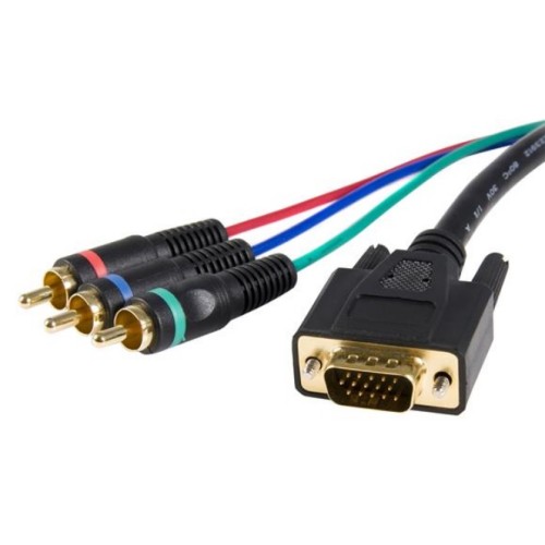 Cable VGA macho a video componente RGB (3RCA) machos de 90 cm Cable VGA macho a video componente RGB (3RCA) machos de 90 cm