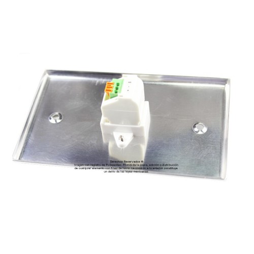 Placa Tapa Audio Jack 3.5 mm con opresores en Aluminio Placa Tapa Audio Jack 3.5 mm con opresores en Aluminio