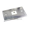 Placa Tapa Audio Jack 3.5 mm con opresores en Aluminio
