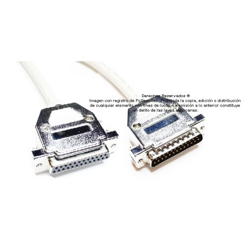 Cable paralelo DB25 macho a DB25 hembra de 1.5 m Cable paralelo DB25 macho a DB25 hembra de 1.5 m
