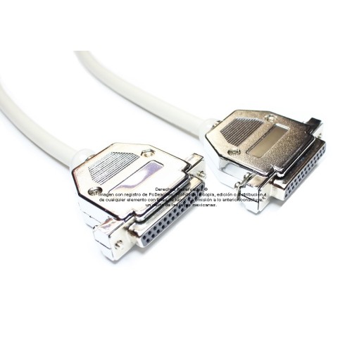 Cable paralelo DB25 hembra a DB25 hembra de 1.5 m