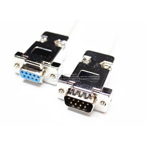 Cable serial DB9 macho a DB9 hembra de 1.5 m