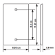 Placa Tapa XLR soldable hembra + Frame Keystone en Acero Inoxidable