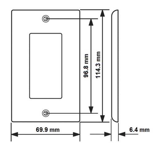 Placa Tapa Decora HDMI 4k triple en ABS