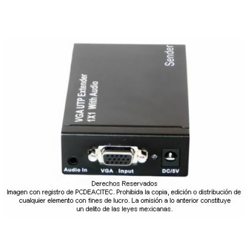 Extensor VGA Amplificador VGA con audio vía Cat5 o Cat6 hasta 300 m Extensor VGA Amplificador VGA con audio vía Cat5 o Cat6 hasta 300 m