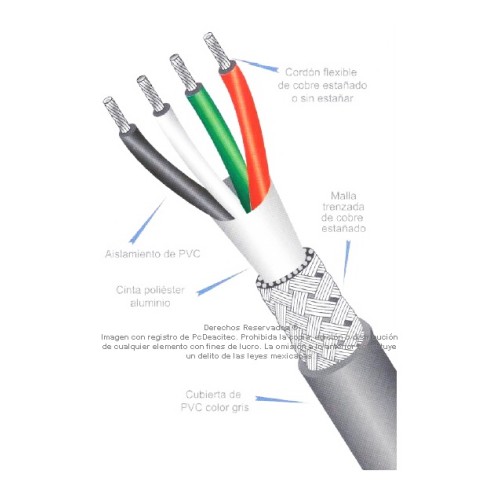 Cable Control Blindado ARSA Mylar + Malla 2x10 AWG venta por metro