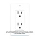Placa Tapa Decora contacto Electrico duplex aterrizado en ABS
