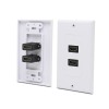 Placa Tapa doble HDMI 4k en ABS