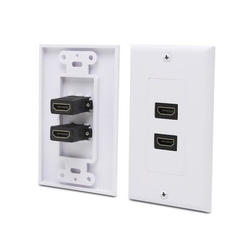 Placa Tapa doble HDMI 4k en ABS