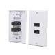 Placa Tapa doble HDMI 4k en ABS Placa Tapa doble HDMI 4k en ABS