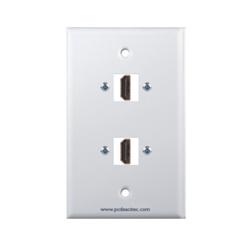 Placa Tapa 2 HDMI 4k en ABS