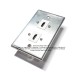 Placa Tapa doble HDMI 4k en Aluminio