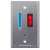 Placa Tapa DB25 paralelo + Switch Interruptor luminoso + Jack audio 3.5 mm en Aluminio