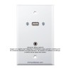 Placa Tapa USB 2.0 + Audio Jack 3.5 mm en ABS