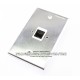 Placa Tapa Jack RJ45 Cat6 cople en Aluminio