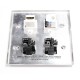 Placa Tapa HDMI 4k + Jack RJ45 Cat5e + 2 Contactos Eléctricos en Al