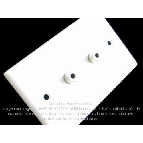 Placa Tapa Jack Audio 3.5 mm doble en ABS Placa Tapa Jack Audio 3.5 mm doble en ABS