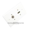Placa Tapa HDMI 4k + Jack de audio 3.5 mm en ABS