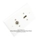 Placa Tapa HDMI 4k + Jack de audio 3.5 mm en ABS