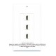 Placa Tapa Decora HDMI 4k triple en ABS