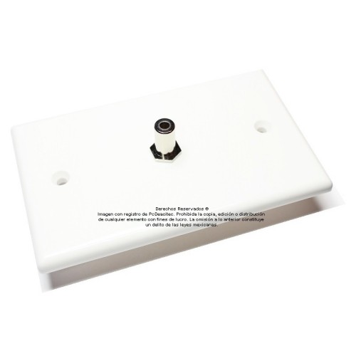 Placa Tapa Jack Audio 3.5 mm en ABS