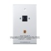 Placa Tapa Jack RJ45 Cat6 + Antena Coaxial F en ABS
