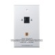 Placa Tapa Jack RJ45 Cat6 + Antena Coaxial F en ABS