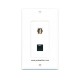 Placa Tapa Decora USB 2.0 + Jack RJ45 Cat5e en ABS