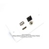 Placa Tapa Decora HDMI 4k + USB 2.0 + Jack 3.5 mm + RJ45 Cat5 en ABS