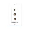 Placa Tapa Decora HDMI 4k + 2 x USB 2.0 en ABS