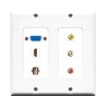Placa Tapa Decora VGA + HDMI 4k + USB 2.0 + AV 3 RCA en ABS