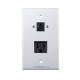 Placa Tapa RJ45 Cat6 + Contacto Eléctrico Aterrizado en ABS