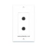 Placa Tapa Decora 2 Jack audio 3.5 mm en ABS