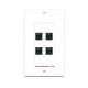Placa Tapa Decora 4 Jacks RJ45 Cat5e en ABS