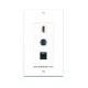 Placa Tapa Decora HDMI 4k + USB 3.0 + Jack RJ45 Cat5e en ABS