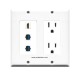 Placa Tapa Decora HDMI 4k + 2 USB 3.0 + Contacto Eléctrico Dual en ABS