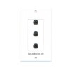 Placa Tapa Decora 3 Jack audio 3.5 mm en ABS
