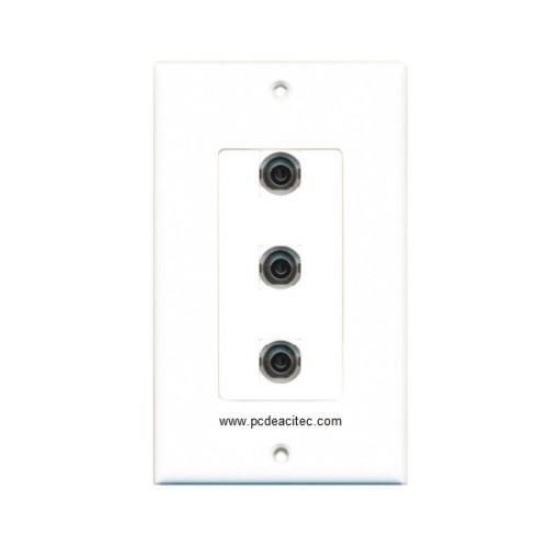 Placa Tapa Decora 3 Jack audio 3.5 mm en ABS