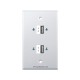 Placa Tapa doble USB para carga 5v 1A en ABS