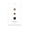 Placa Tapa Decora 2 USB 2.0 + Jack RJ45 Cat5e en ABS