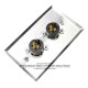 Placa Tapa XLR Canon Neutrik doble soldable en Acero Inoxidable