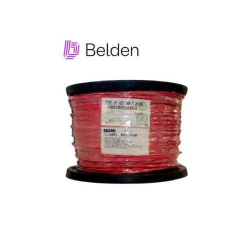 Bobina Belden Cable blindado 2x14 AWG 5120FL contra incendio, control, voz y datos, 305 m
