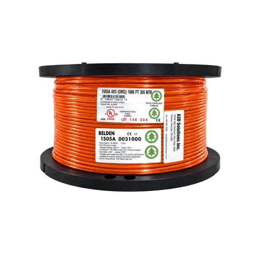 Bobina Cable Belden 1505A RG59/20 HD y SDI Cable coaxial digital naranja