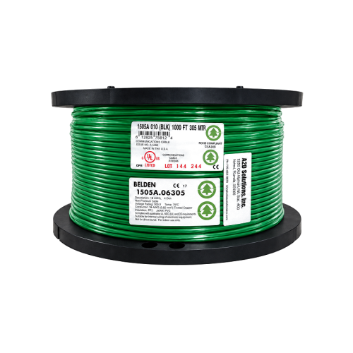 Bobina Cable Belden 1505A RG59/20 HD y SDI Cable coaxial digital negro