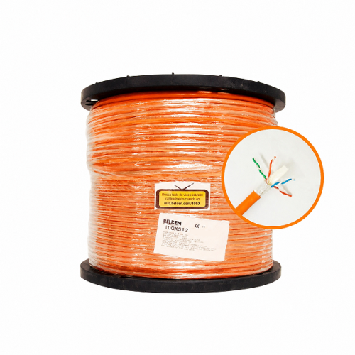 Bobina Belden Cable UTP Cat6A 304 m 23AWG CMR Naranja