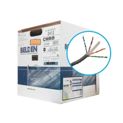 Bobina Belden Cable Cat6+ 2412 para red GRIS, 305 m